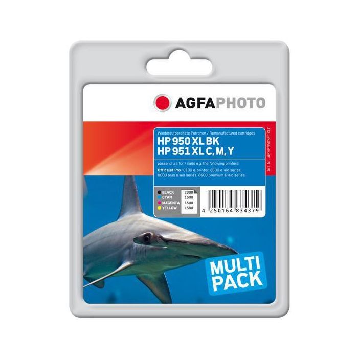 AgfaPhoto CN045AE CN046AE CN047AE CN048AE Cartuchos Tinta Compatibles Pack No. 950 XL Negro y No. 951 XL Colores AgfaPhoto CN045AE CN046AE CN047AE CN048AE Cartuchos Tinta Compatibles Pack No. 950 XL Negro y No. 951 XL Colores