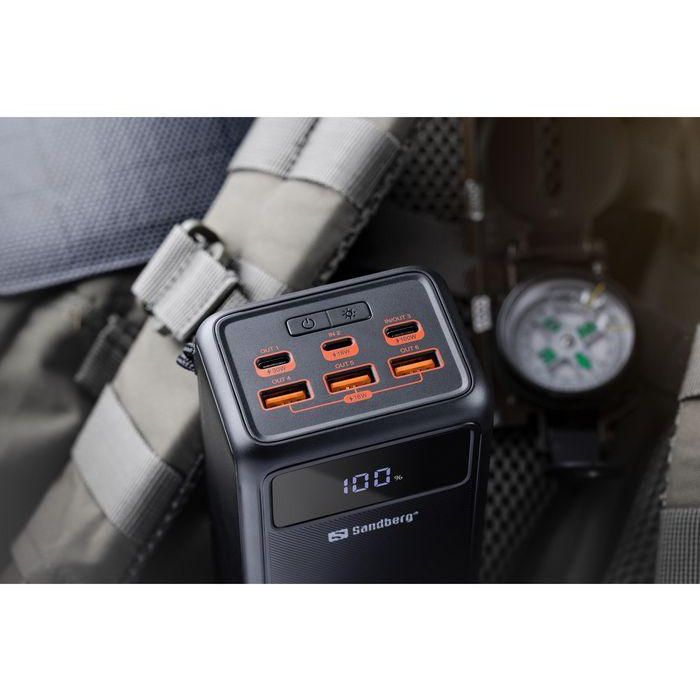 Sandberg Powerbank USB-C PD 130W 50000mAh, Batería Externa Alta Velocidad con Carga Rápida para Móviles y Portátiles 8