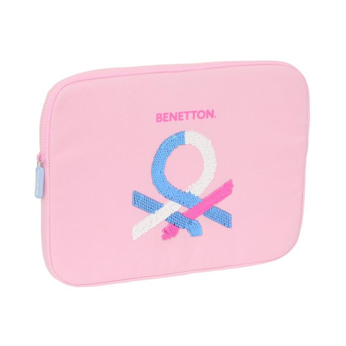 Funda para Portátil Benetton Pink Rosa 15,6'' 39,5 x 27,5 x 3,5 cm