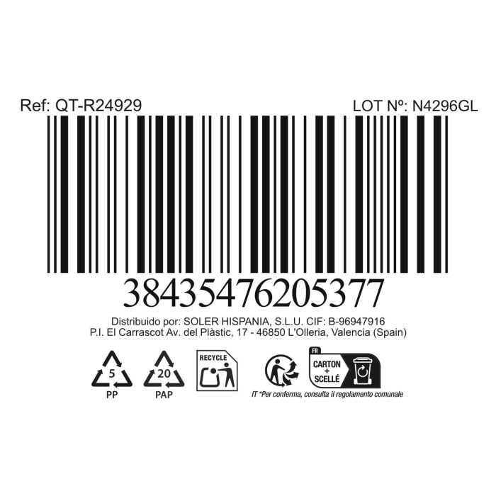 Quttin Prb Fiamb. Rectangular Hermético S/Valv. 12.7 x 9 cm 180 cc 6