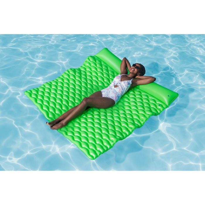 Bestway Colchoneta Hinchable Gigante Enrollable Verde 213x170 cm Playa y Piscina 44106 1