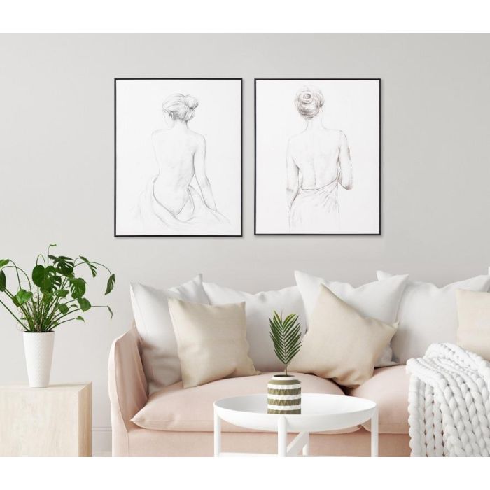 Cuadro Moderno DKD Home Decor Blanco Negro 4.5 x 102.5 x 82.5 cm (2 Unidades) 3