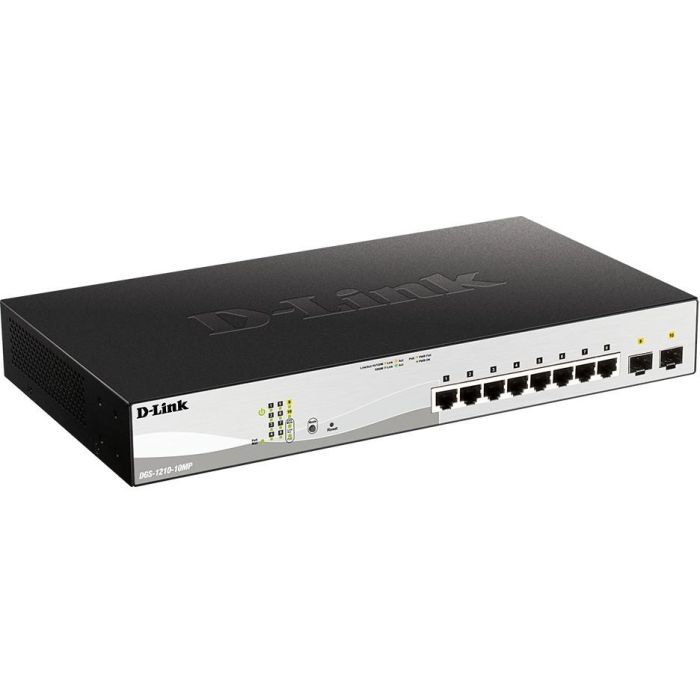 D-Link DGS-1210-10MP/E Switch Gestionable PoE 8 Puertos Gigabit + 2 SFP 130W Rack para Red Ethernet 1