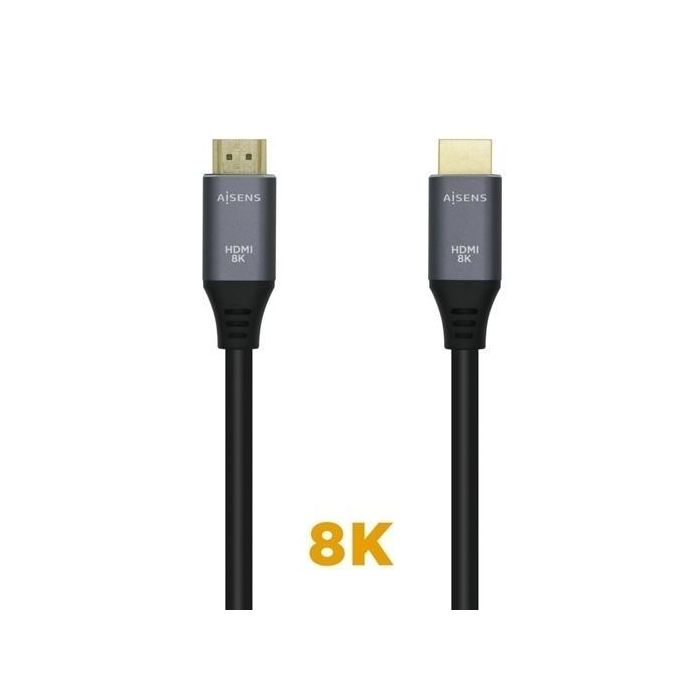 Aisens Cable Hdmi V2.1 Premium Alta Velocidad Hec 8K@60Hz 48 grbps A-M - A-M Gris-Negro 3,0 M Aisens Cable Hdmi V2.1 Premium Alta Velocidad Hec 8K@60Hz 48 grbps A-M - A-M Gris-Negro 3,0 M