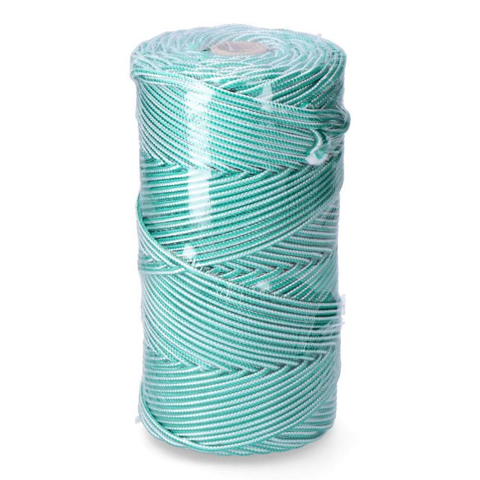 Cuerda trenzada pp verde/blanco 5 mm x 200 m 2 Cuerda trenzada pp verde/blanco 5 mm x 200 m 2