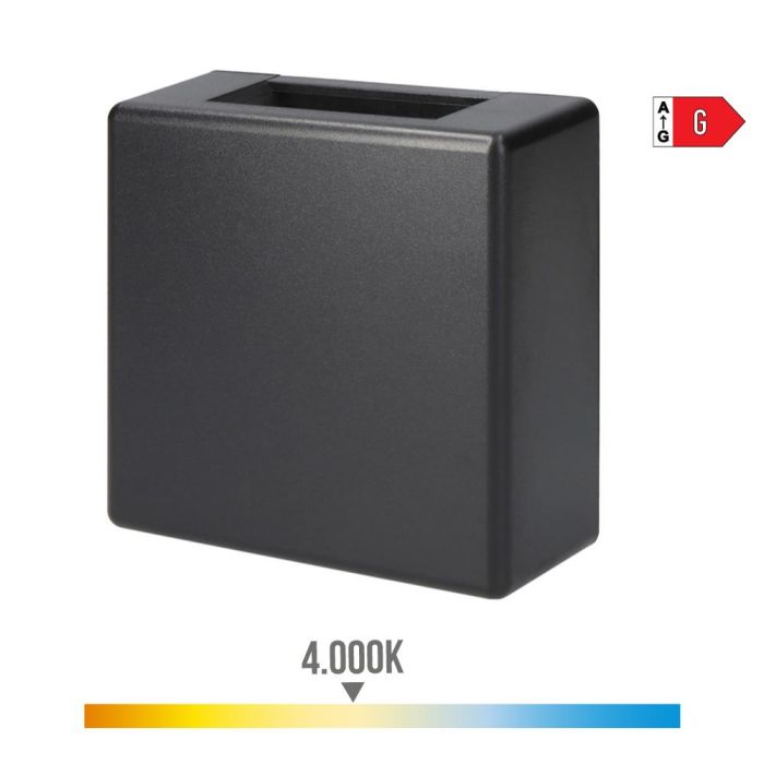 Edm Aplique LED cuadrado con 2 proyecciones 3W 237lm 4000K luz día IP54 11.5x11.5x5cm Edm Aplique LED cuadrado con 2 proyecciones 3W 237lm 4000K luz día IP54 11.5x11.5x5cm