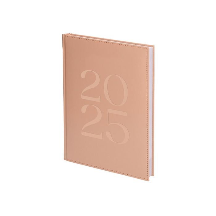 Agenda Encuadernada Liderpapel Creta 170x240 mm 2025 Dia Pagina Color Rosa Nude Papel 70 gr 3