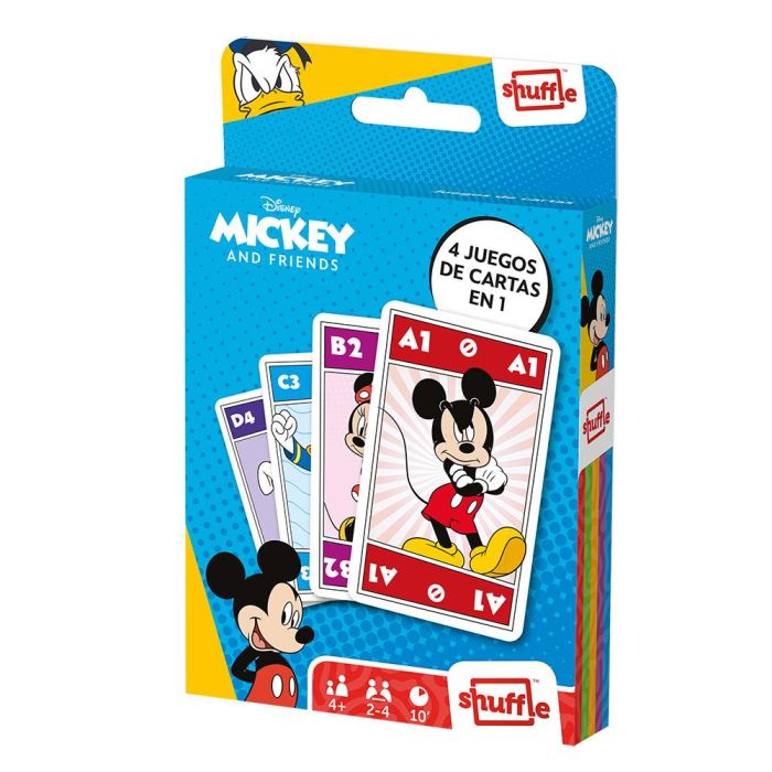 Shuffle 10025072 Juego de Cartas 4 en 1 Mickey & Friends Disney Baraja Infantil de 33 Naipes para Niños +4 Años 1 Shuffle 10025072 Juego de Cartas 4 en 1 Mickey & Friends Disney Baraja Infantil de 33 Naipes para Niños +4 Años 1