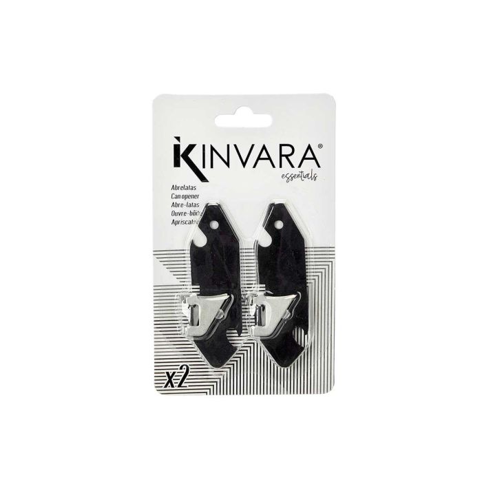Abrelatas Kinvara - Pack de 2 unidades - 9x15x1.5 cm - Negro (48 Unidades) 1