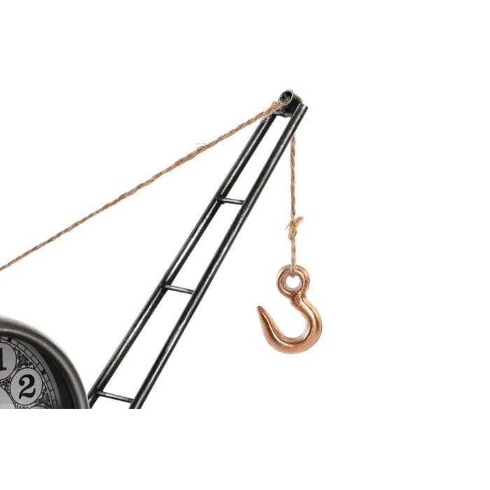 DKD Home Decor Reloj Sobremesa Vintage Dorado Plateado Hierro 40.5 x 15 x 32.5 cm (2 Unidades) 2