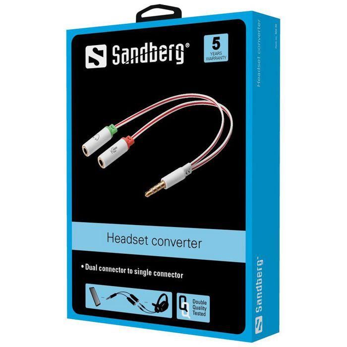 Adaptador Audio Jack Sandberg 508-59 1 Adaptador Audio Jack Sandberg 508-59 1