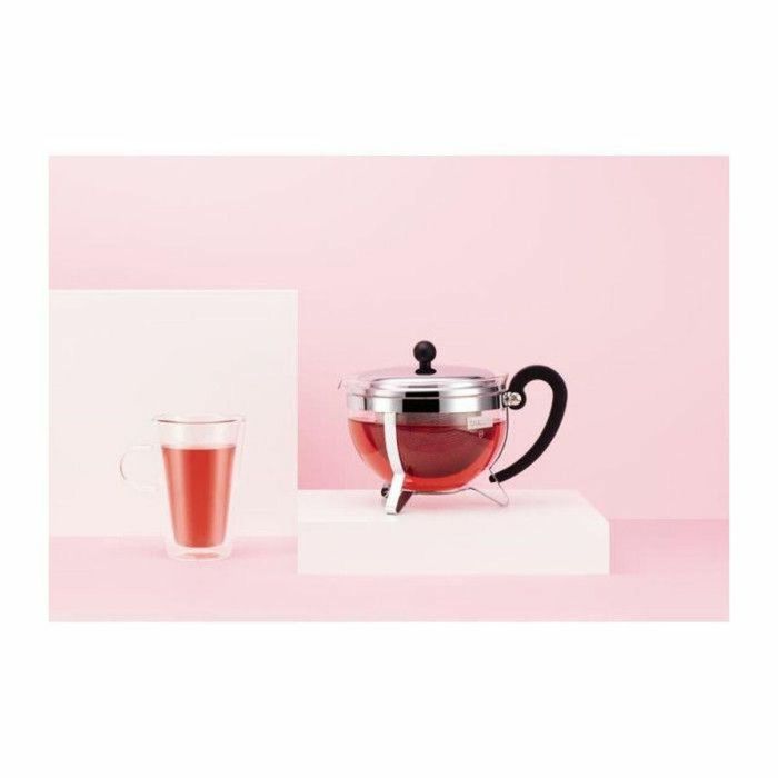 Bodum Tetera Chambord con Tamiz de Acero Inoxidable y Mango de Vidrio 1.3L Gris Transparente Apta Lavavajillas 4 Bodum Tetera Chambord con Tamiz de Acero Inoxidable y Mango de Vidrio 1.3L Gris Transparente Apta Lavavajillas 4