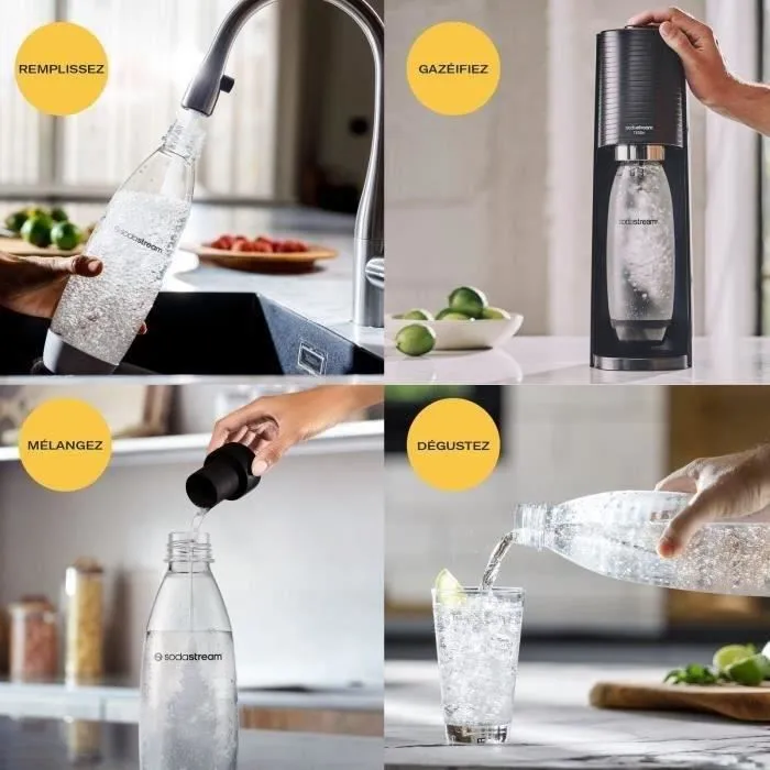 SodaStream Terra Negro Máquina para hacer agua con gas de 1 L 5 SodaStream Terra Negro Máquina para hacer agua con gas de 1 L 5