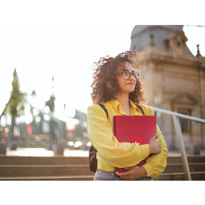 Antartik Carpeta con Gomas Tres Solapas A4 Cartón Forrado Color Frambuesa 10