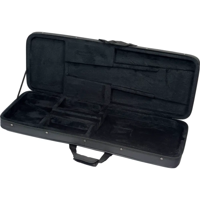 TOBAGO Funda Semirígida para Guitarra Eléctrica Negro Poliéster 600D Terciopelo