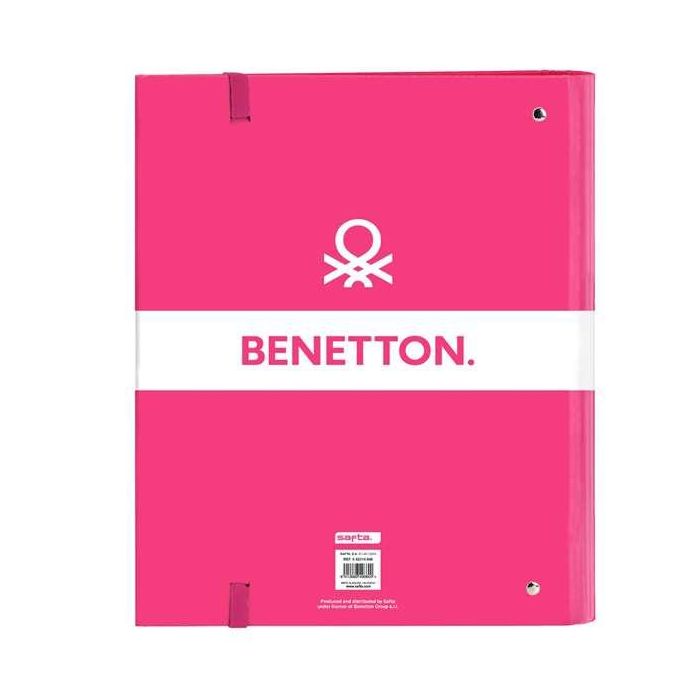 Carpeta de anillas Benetton Raspberry Fucsia (27 x 32 x 3.5 cm) 1