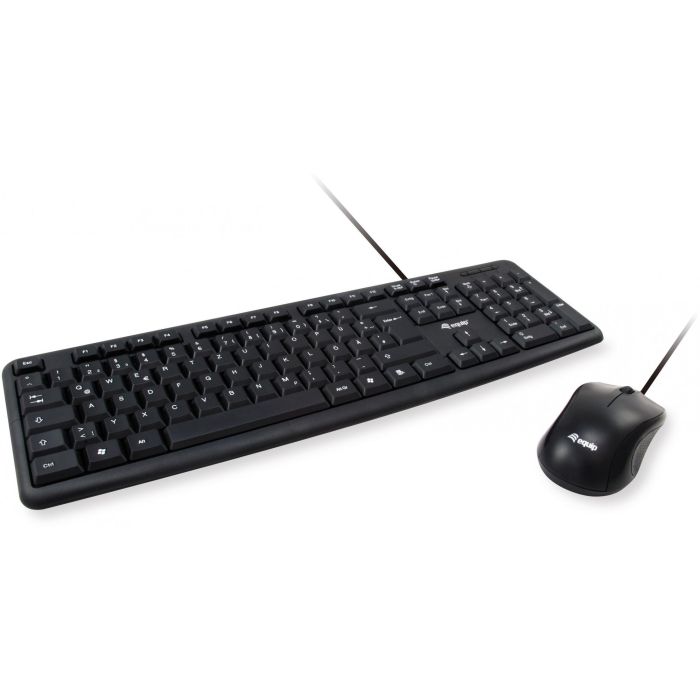 EQUIP Teclado + Ratón Combo con Cable, Negro (portugués)