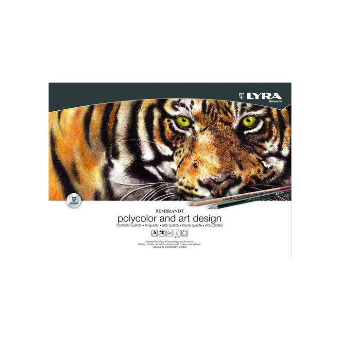 Lyra Lápices de Colores Rembrandt Polycolor 30 Colores Surtidos en Maletín de Madera