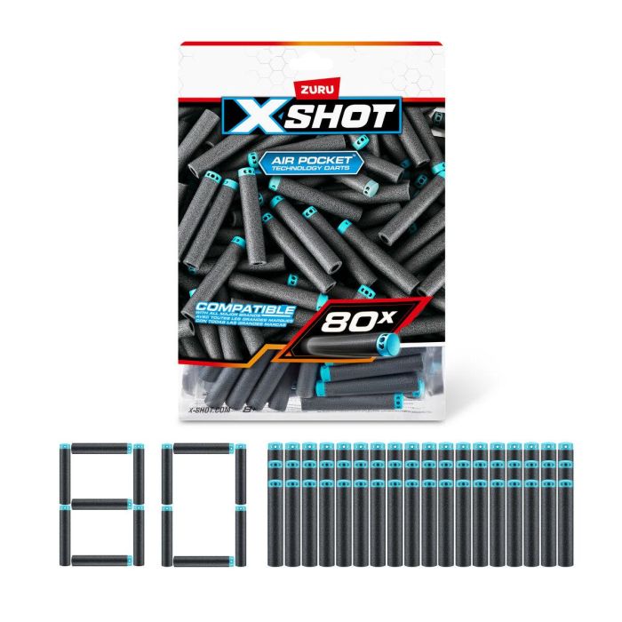 ZURU AAAAN68902 Juguete XSHOT Dardos de Espuma 80 Unidades para Niños a partir de 8 Años 4