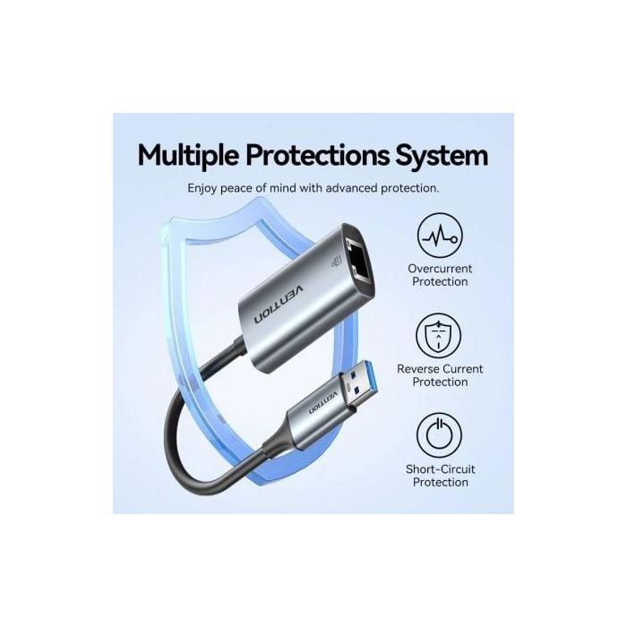 Adaptador USB/USB Tipo-C - RJ45 Vention CFQHB/ 1000Mbps 2 Adaptador USB/USB Tipo-C - RJ45 Vention CFQHB/ 1000Mbps 2