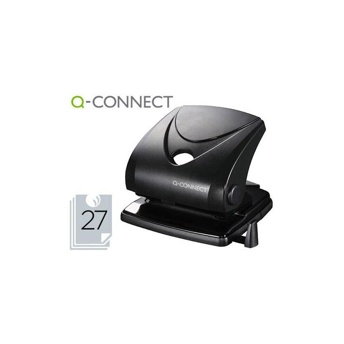 Taladrador Q-Connect Kf01235 Negro Abertura 2,7 mm Capacidad 27 Hojas