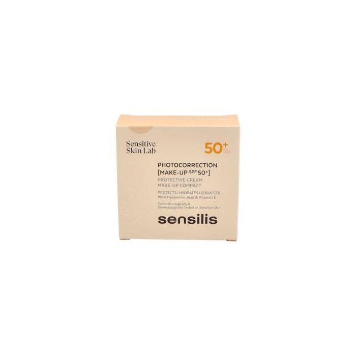 Sensilis PHOTOCORRECTION D-PIGMENT MAKE-UP Maquillaje en Crema SPF50+ Tono #01, Base Protector Solar Facial, Cubre Imperfecciones 10 gr
