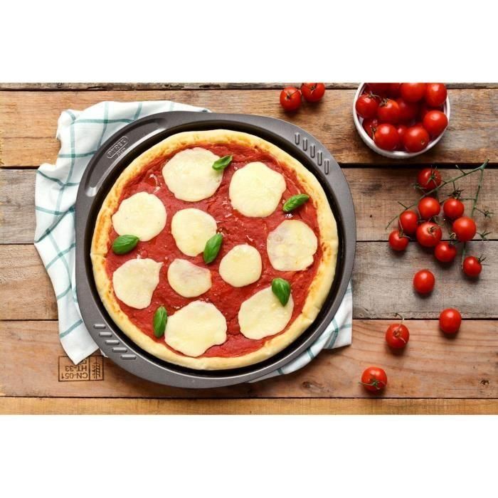 Fuente Pizza Acero Asimetria Pyrex 32 cm 3 Fuente Pizza Acero Asimetria Pyrex 32 cm 3
