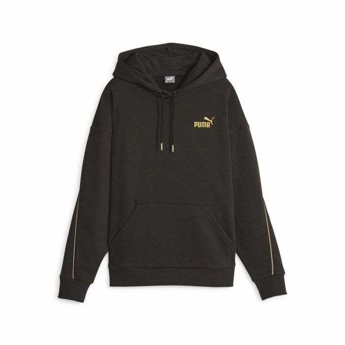 Sudadera con Capucha Mujer Puma Ess+ Minimal Gold Negro S 0 Sudadera con Capucha Mujer Puma Ess+ Minimal Gold Negro S 0