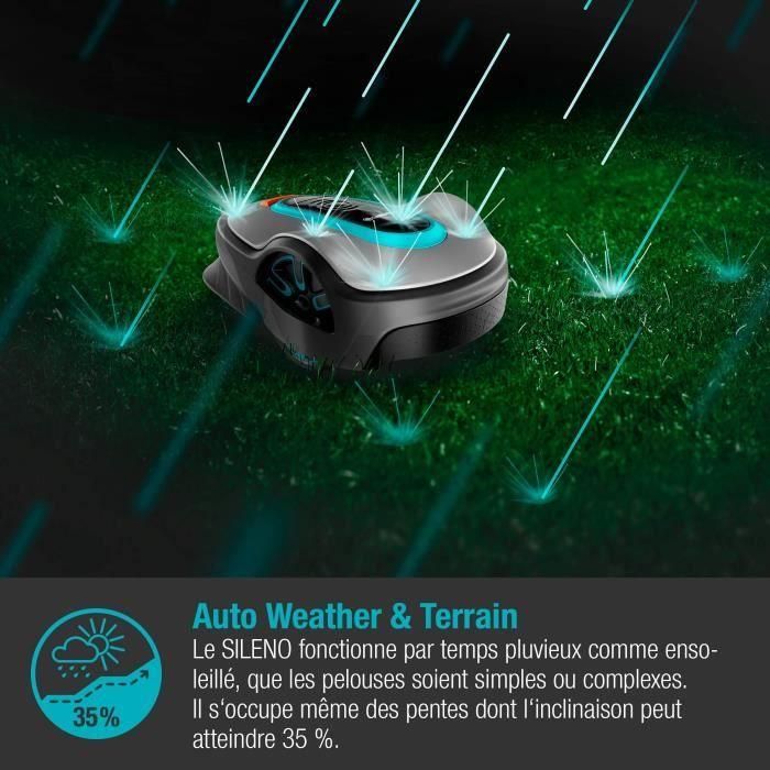 Gardena 15102-26 Cortacésped Robótico SILENO life 1000 - Corte Uniforme, CorridorCut, Sensor Control, Pasillos Estrechos, Altura Automática 5 Gardena 15102-26 Cortacésped Robótico SILENO life 1000 - Corte Uniforme, CorridorCut, Sensor Control, Pasillos Estrechos, Altura Automática 5