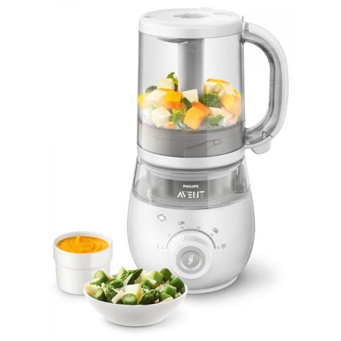 Philips Avent AVE8710103870876 Robot de cocina 4 en 1: cocina al vapor, mezcla, calienta y descongela.