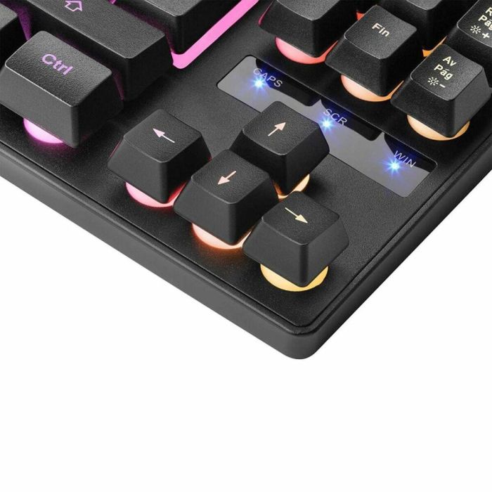 Teclado Gaming Mars Gaming MKTKLES LED RGB Qwerty Español 3