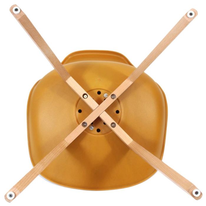 Home Deco Factory Silla Acolchada Amarilla, Diseño Escandinavo Tipo Beech Tulipa de Charles Eames, Essentiel 4 Home Deco Factory Silla Acolchada Amarilla, Diseño Escandinavo Tipo Beech Tulipa de Charles Eames, Essentiel 4