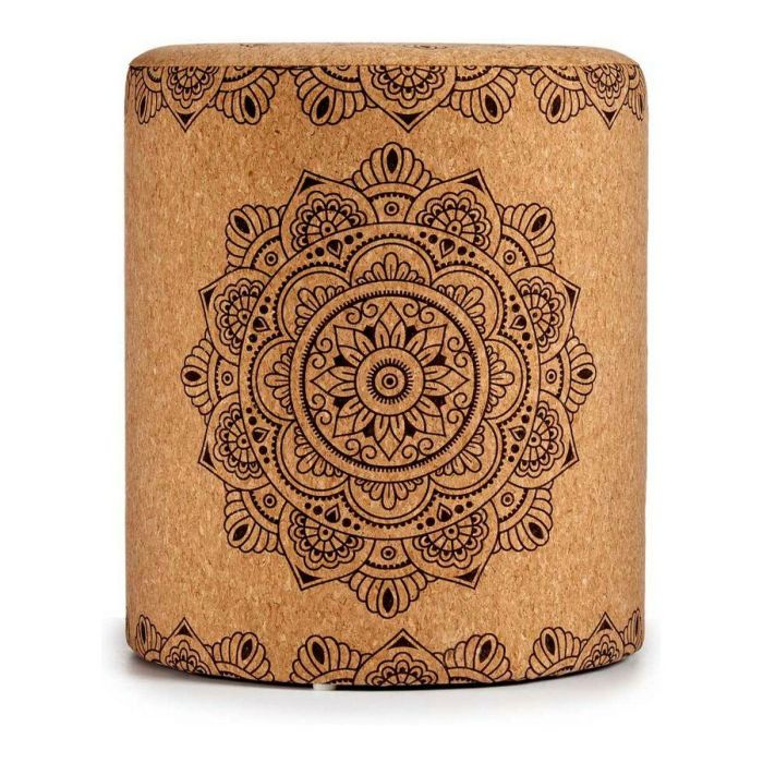 Puff Mandala Marrón MDF Corcho (34 x 39 x 34 cm) 1 Puff Mandala Marrón MDF Corcho (34 x 39 x 34 cm) 1