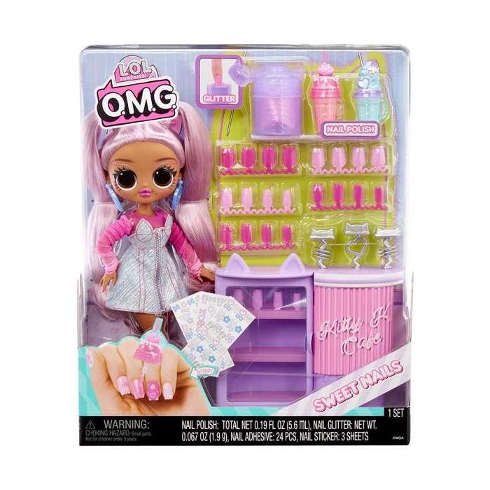 Muñeca l.o.l. surprise omg sweet nails en el café de kitty k 31.75x21.92x26.27 cm 2