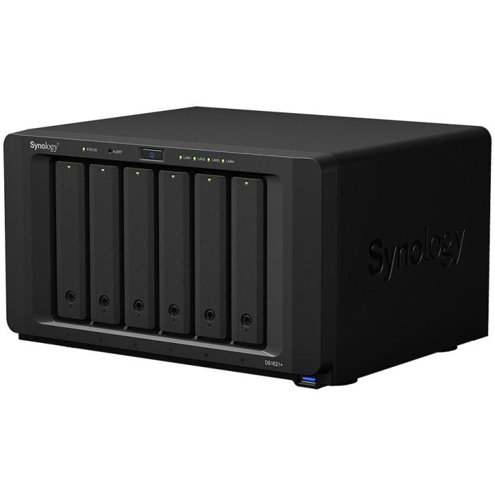 Synology DS1621+ NAS Diskstation 6 Bahías 3.5"/2.5" 4GB DDR4 ECC AMD Ryzen V1500B Torre, 2 Ranuras M.2 NVMe, Ampliable 16 Discos 1