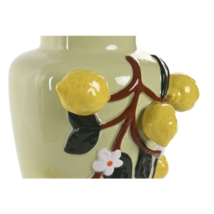 Jarron Shabby DKD Home Decor Verde Amarillo 19 x 30 x 20 cm (2 Unidades) 1
