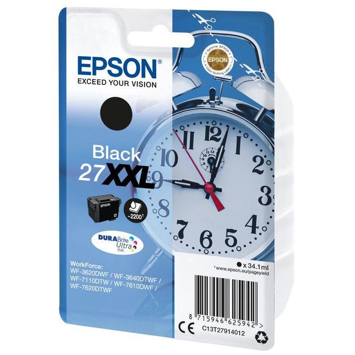 Epson 27XXL Cartucho de Tinta Negro de Muy Alta Capacidad 34.1ml 1