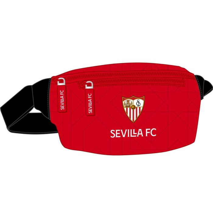 Riñonera Sevilla Fútbol Club Negro Rojo Deportivo 23 x 12 x 9 cm