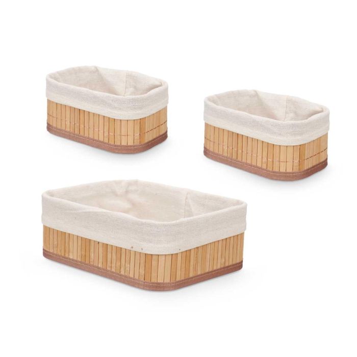 Set 3 Organizadores Bambu Blanco 2 Tamaños Kipit 25X9CM (12 Unidades) 1 Set 3 Organizadores Bambu Blanco 2 Tamaños Kipit 25X9CM (12 Unidades) 1