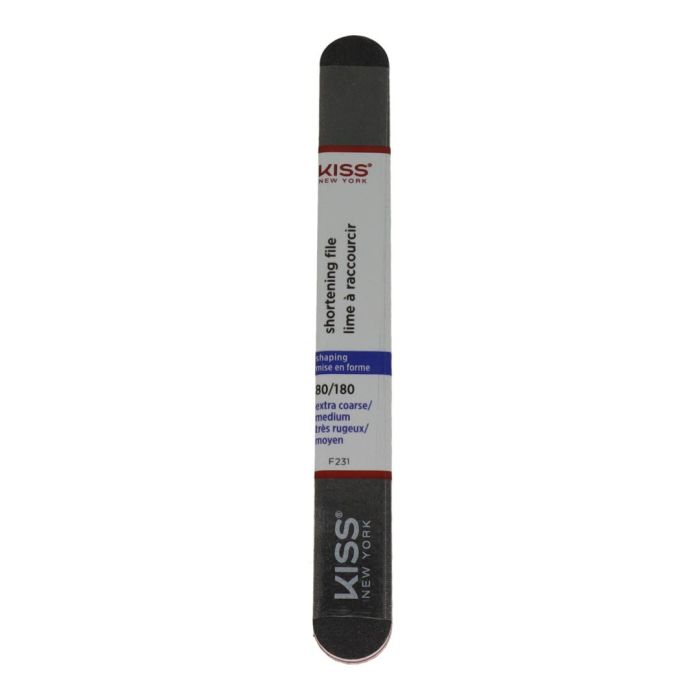 Red Kiss Lima Profesional Doble Grano para Uñas Acrílicas, Gel y Naturales 80/180
