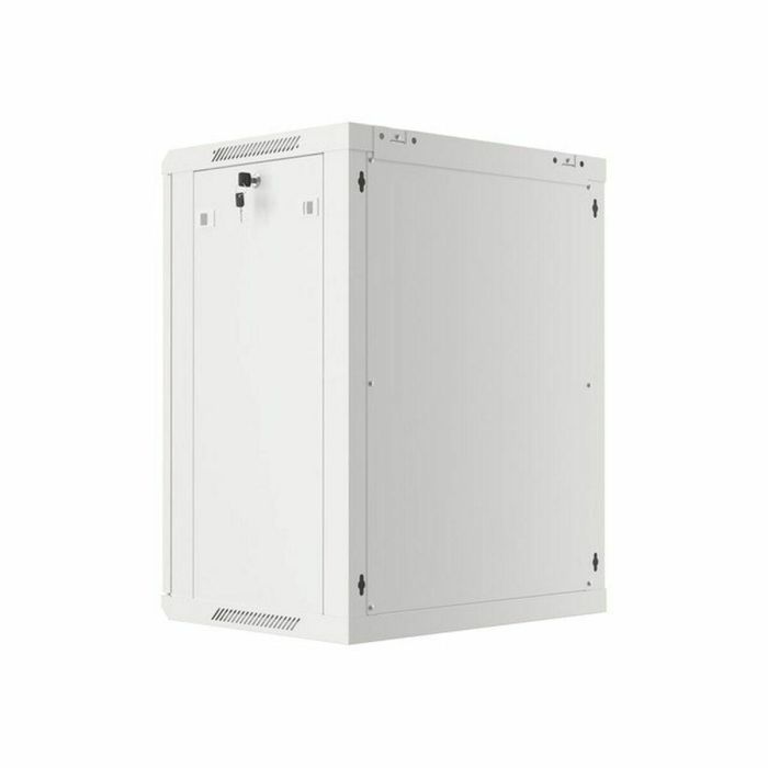 Lanberg Armario Rack de Pared 19 Pulgadas 15U 600x450 mm Gris, ideal para Red y Telecomunicaciones, con 2 Ventiladores, IP20, Carga 60kg 1