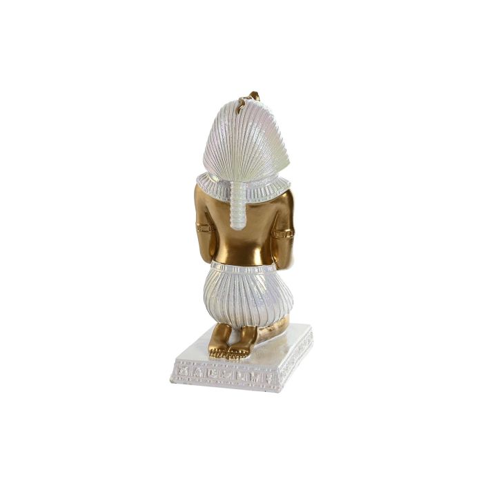 Figura Oriental DKD Home Decor Blanco Dorado 17 x 25 x 12.5 cm (2 Unidades) 1 Figura Oriental DKD Home Decor Blanco Dorado 17 x 25 x 12.5 cm (2 Unidades) 1
