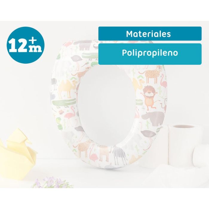 KioKids Reductor WC Asiento de Inodoro Acolchado 'Selva' para Niños +12 Meses - Cómodo, Higiénico, Resistente, Multicolor 4