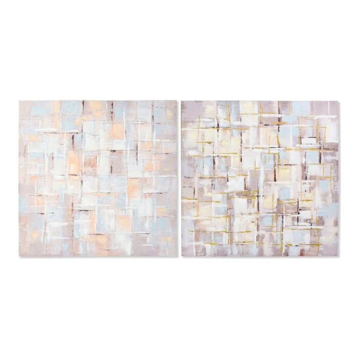 Cuadro DKD Home Decor Squares Abstracto 100 x 3 x 100 cm Moderno (2 Unidades) Cuadro DKD Home Decor Squares Abstracto 100 x 3 x 100 cm Moderno (2 Unidades)