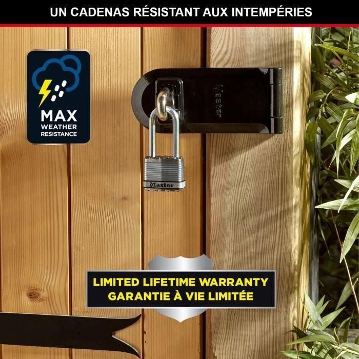 MASTER LOCK Candado de alta seguridad [Operado con llave] [Acero laminado] [Exterior] [Grillete en L] [Paquete de 3] M1EURTRILH 3