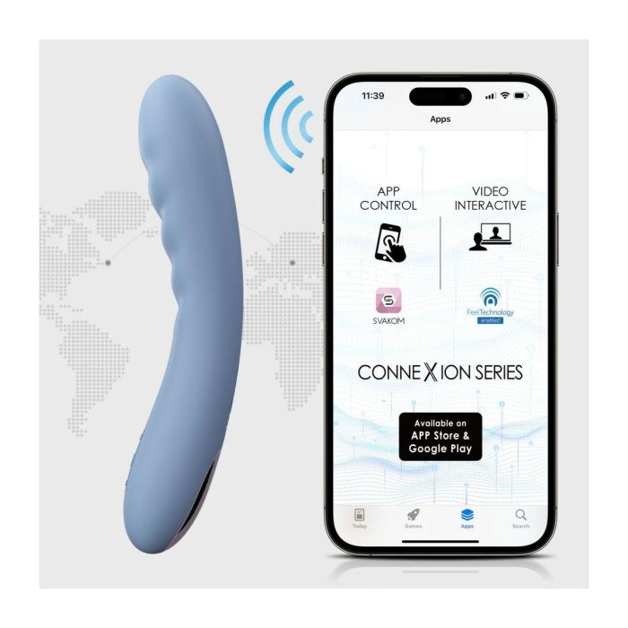 Vibrador Punto G Svakom Azul 17 Vibrador Punto G Svakom Azul 17