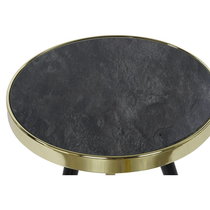 Mesita Auxiliar Glam DKD Home Decor Dorado Negro 42.5 x 48 x 42.5 cm 1 Mesita Auxiliar Glam DKD Home Decor Dorado Negro 42.5 x 48 x 42.5 cm 1