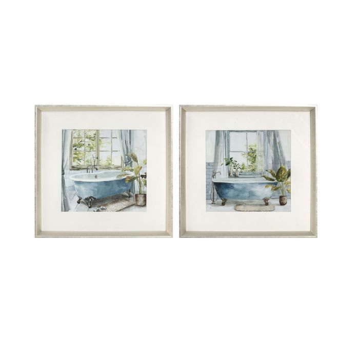 Cuadro Tradicional DKD Home Decor Azul Beige 2.3 x 32 x 32 cm (2 Unidades) Cuadro Tradicional DKD Home Decor Azul Beige 2.3 x 32 x 32 cm (2 Unidades)