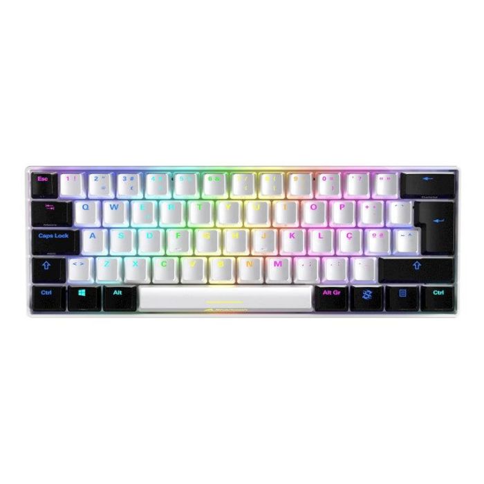 Sharkoon SGK50 S4 Teclado Gaming Inalámbrico + USB QWERTY Portugués RGB LED Blanco