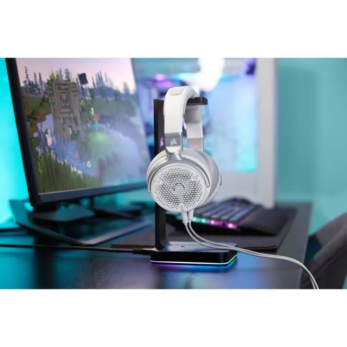 Corsair COR1701162170767 Auriculares abiertos con cable para juegos y streaming Blanco 3